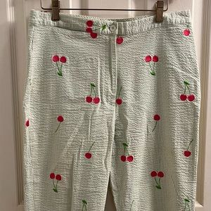 Lilly Pulitzer Seersucker Cherry Pants